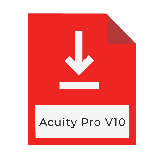 Acuity Pro V10 download icon indicating software installation for digital visual acuity systems.