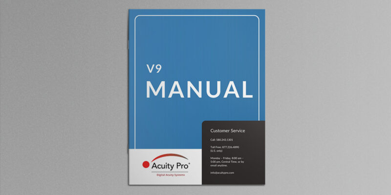 Acuity pro v9 manual